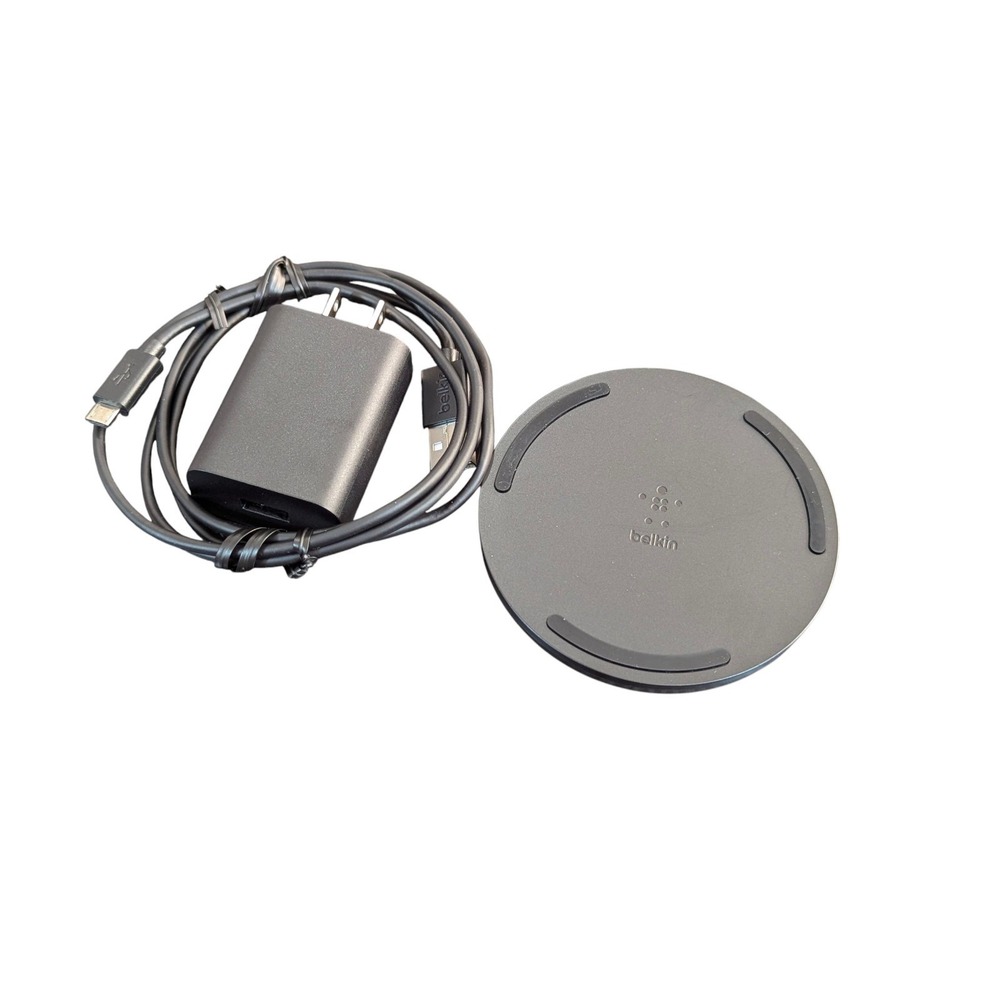 Aa8U Belkin 15W Qi‎ Charging Pad - Black: Compatible with iPhone & Galaxy Models